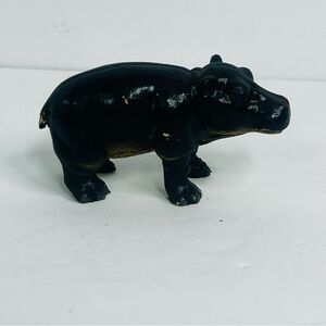 vintage aaa 55020 baby hippopotamus calf wild animal toy educational pvc